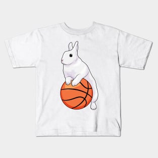 Bunny Basketball player Basketball Kids T-Shirt